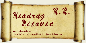 Miodrag Mitović vizit kartica